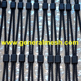 black stainless steel ferrule rope mesh